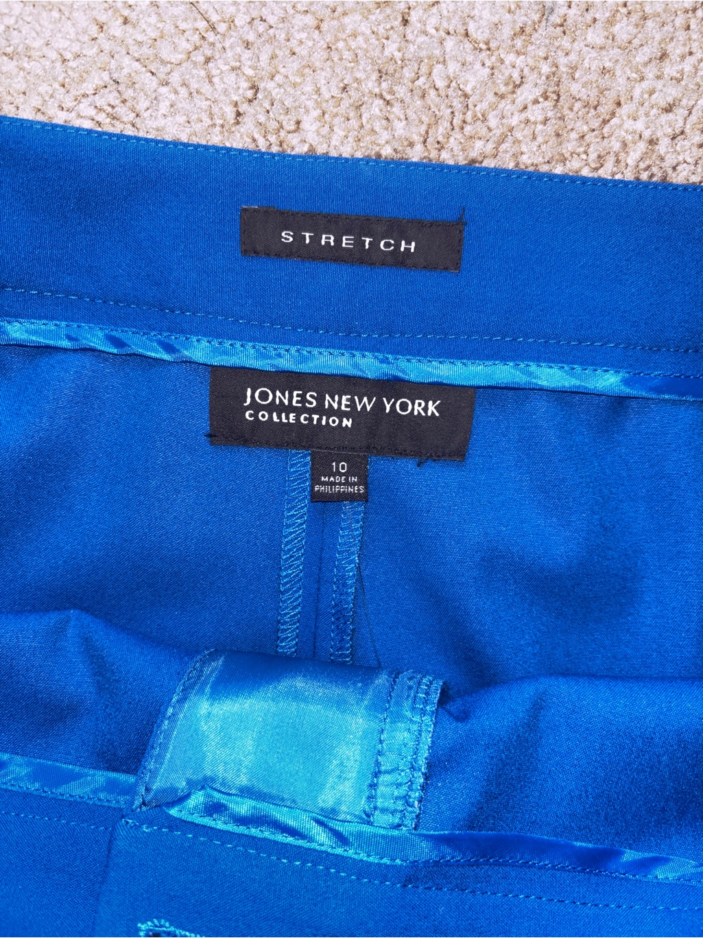Nwt Jones New York Bright Royal Blue Wide Leg Stretch Dress Pants 10 — image 7 of 8
